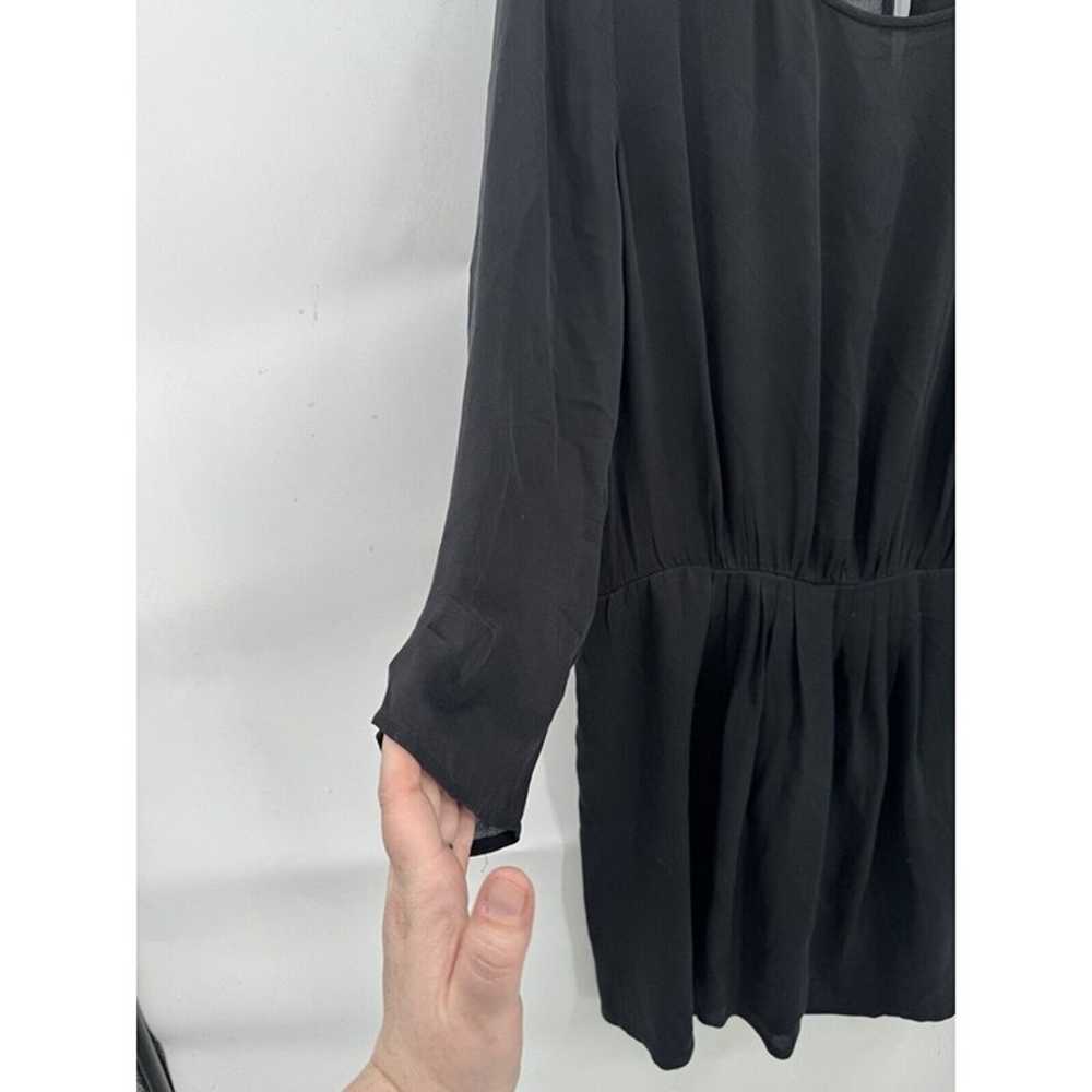 Equipment Femme Black 100% Silk 3/4 Sleeve Modern… - image 3