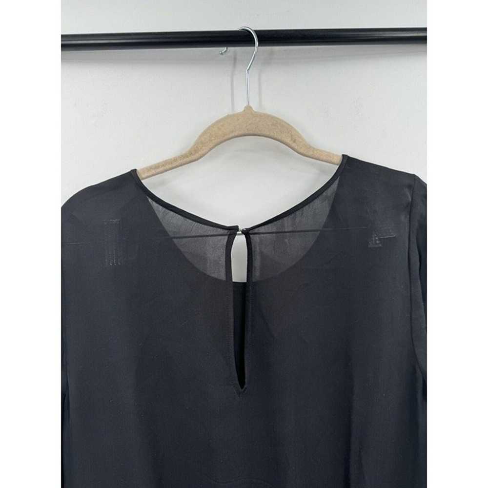 Equipment Femme Black 100% Silk 3/4 Sleeve Modern… - image 8