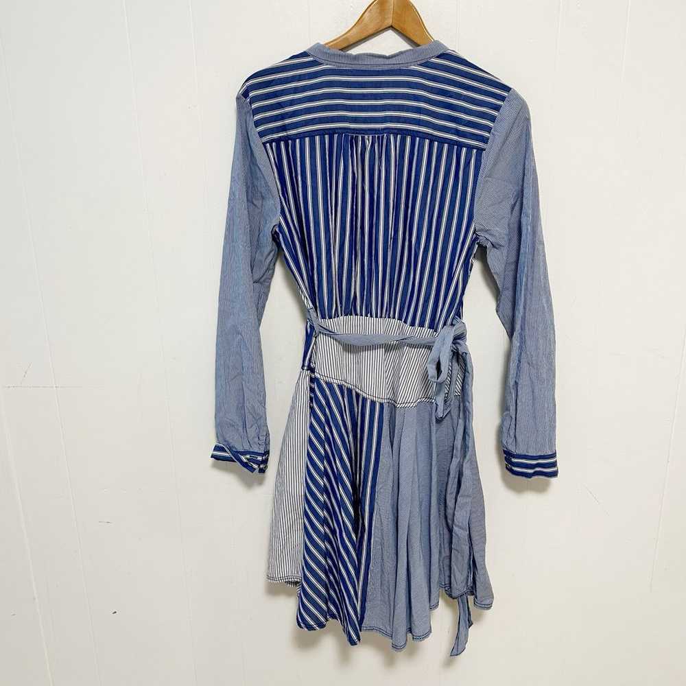 Anthropologie Maeve Blue White Newport Striped Wr… - image 6