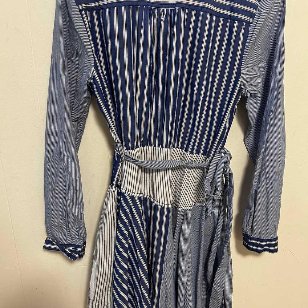 Anthropologie Maeve Blue White Newport Striped Wr… - image 7