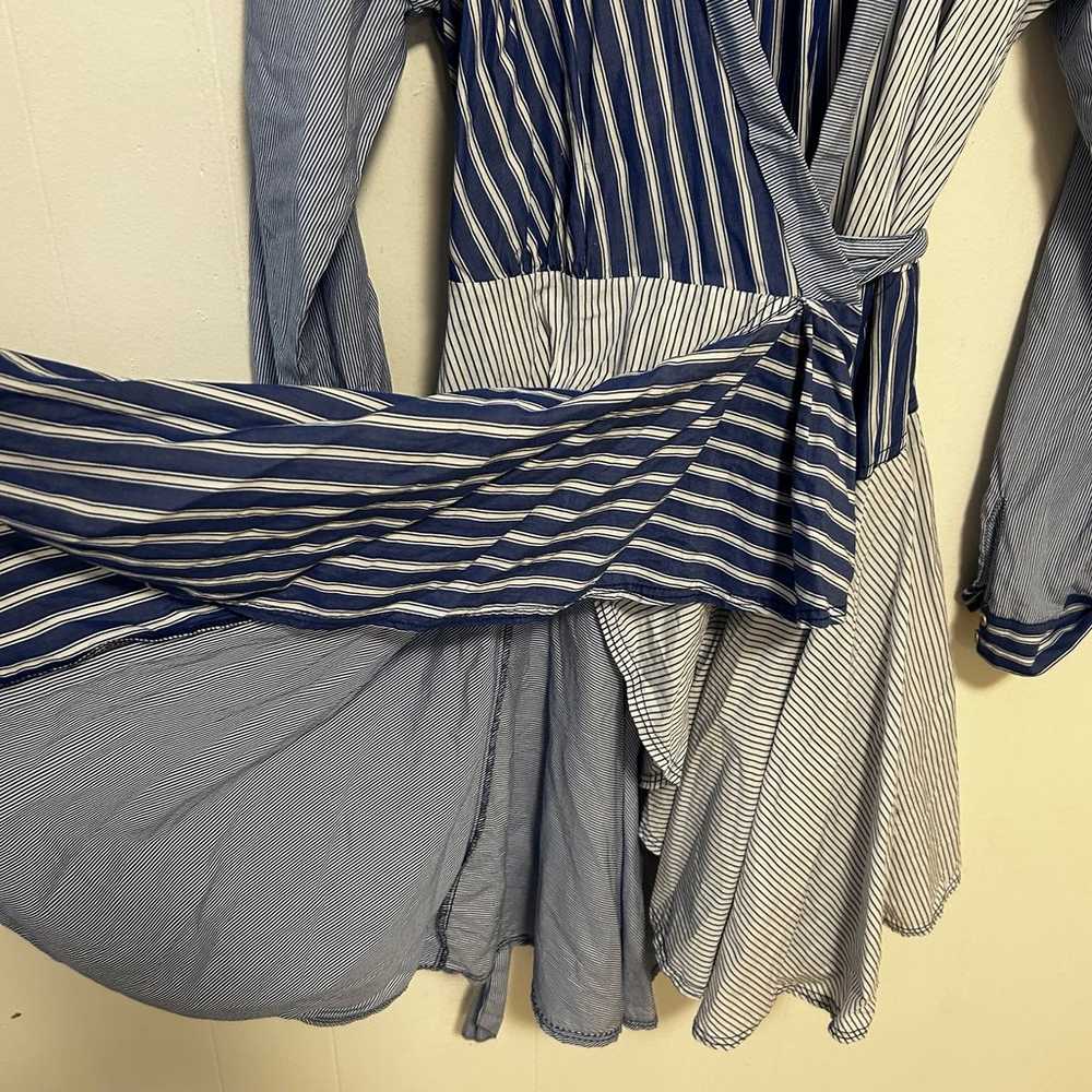 Anthropologie Maeve Blue White Newport Striped Wr… - image 8