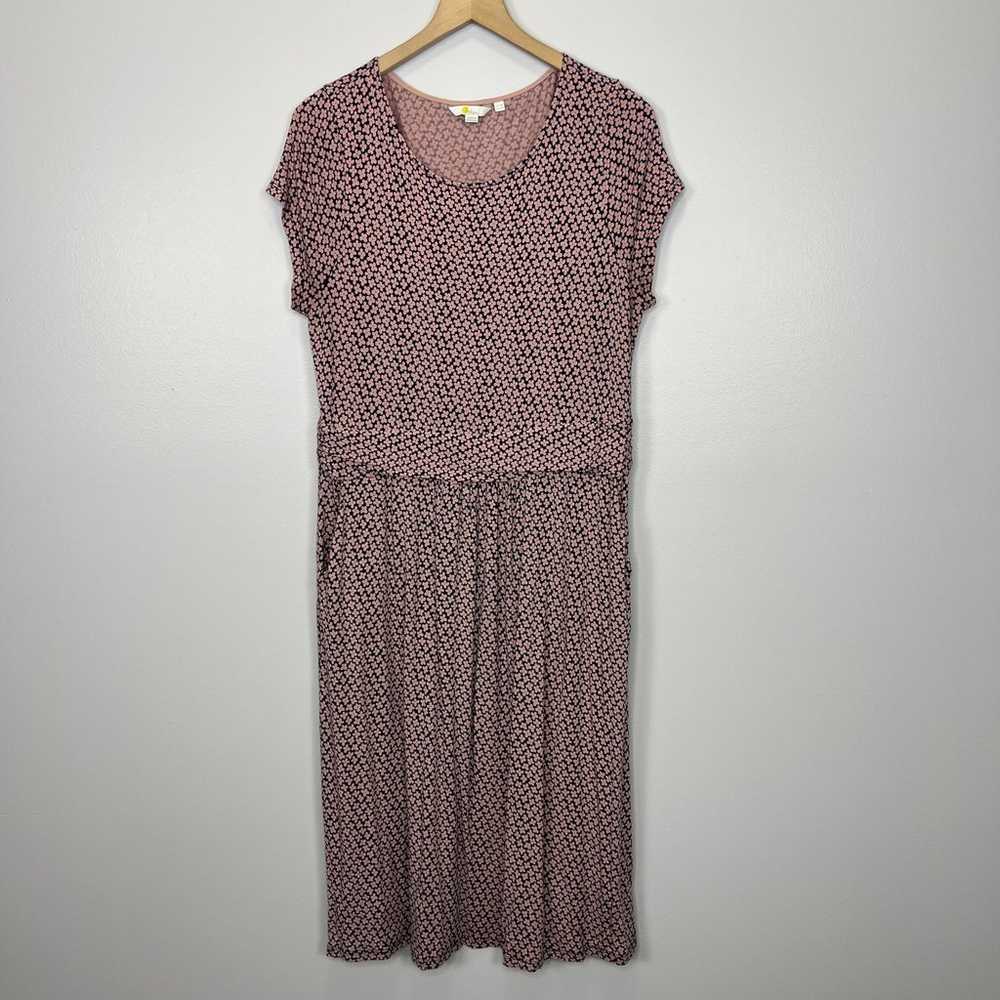 Boden Amelie Print Jersey Dress Size 14L Floral C… - image 3