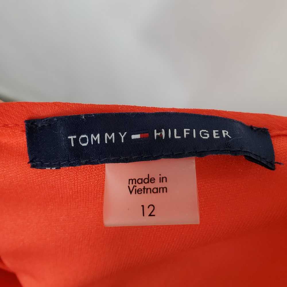 Tommy Hilfiger Orange White Polka Dot Flutter Sle… - image 6
