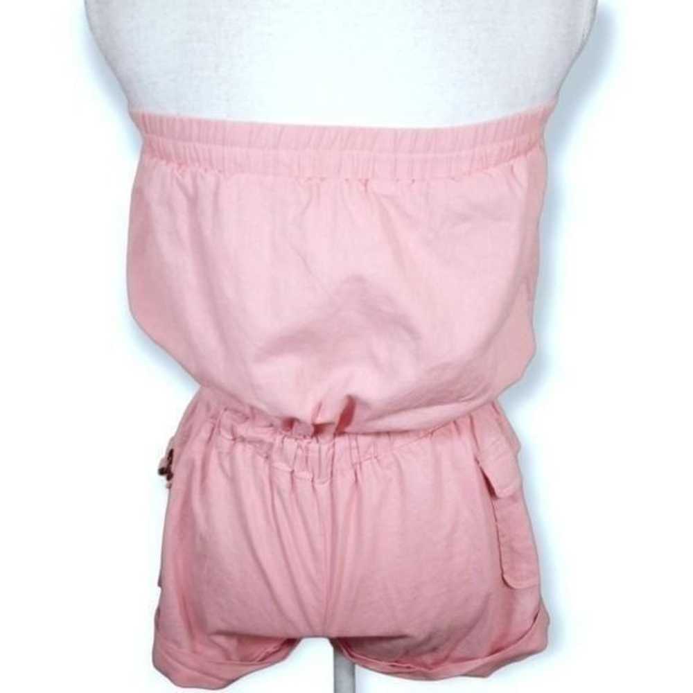 POETRY CLOTHING PINK STRAPLESS ROMPER SZ.L EUC - image 3