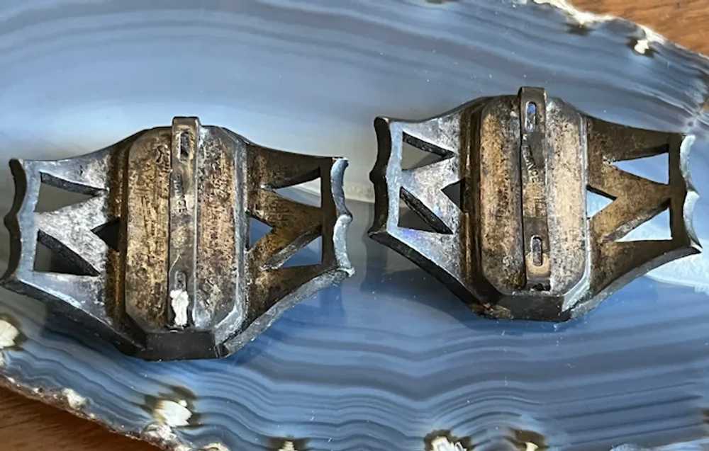 Pair of 1920s Art Deco French Paste Crystal Rhine… - image 6