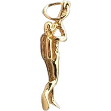 14K Yellow Gold Scuba Diver Charm #17198 - image 1