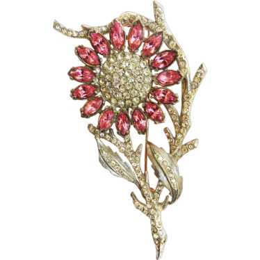 Fabulous Huge 1940s Flower Brooch