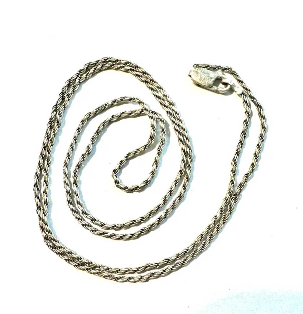 20.5” Diamond Cut Rope Chain Sterling Silver - image 2
