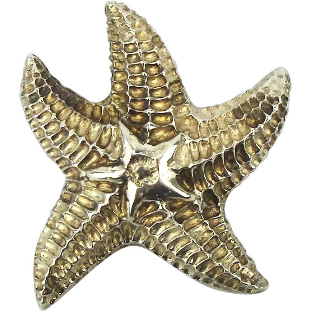 Sterling Silver STARFISH Pin Museum of Fine Arts … - image 1