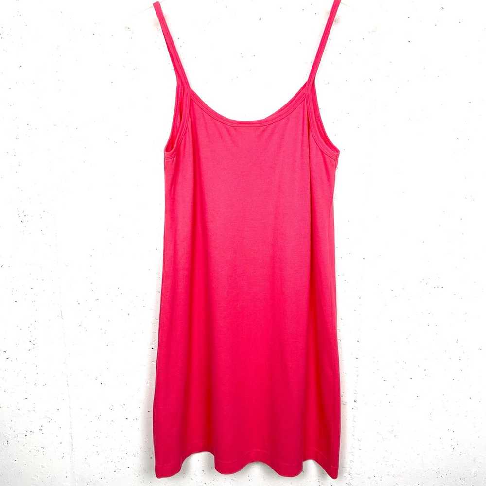 Lacoste Womens Spaghetti Strap Tank Dress Pink Mi… - image 2