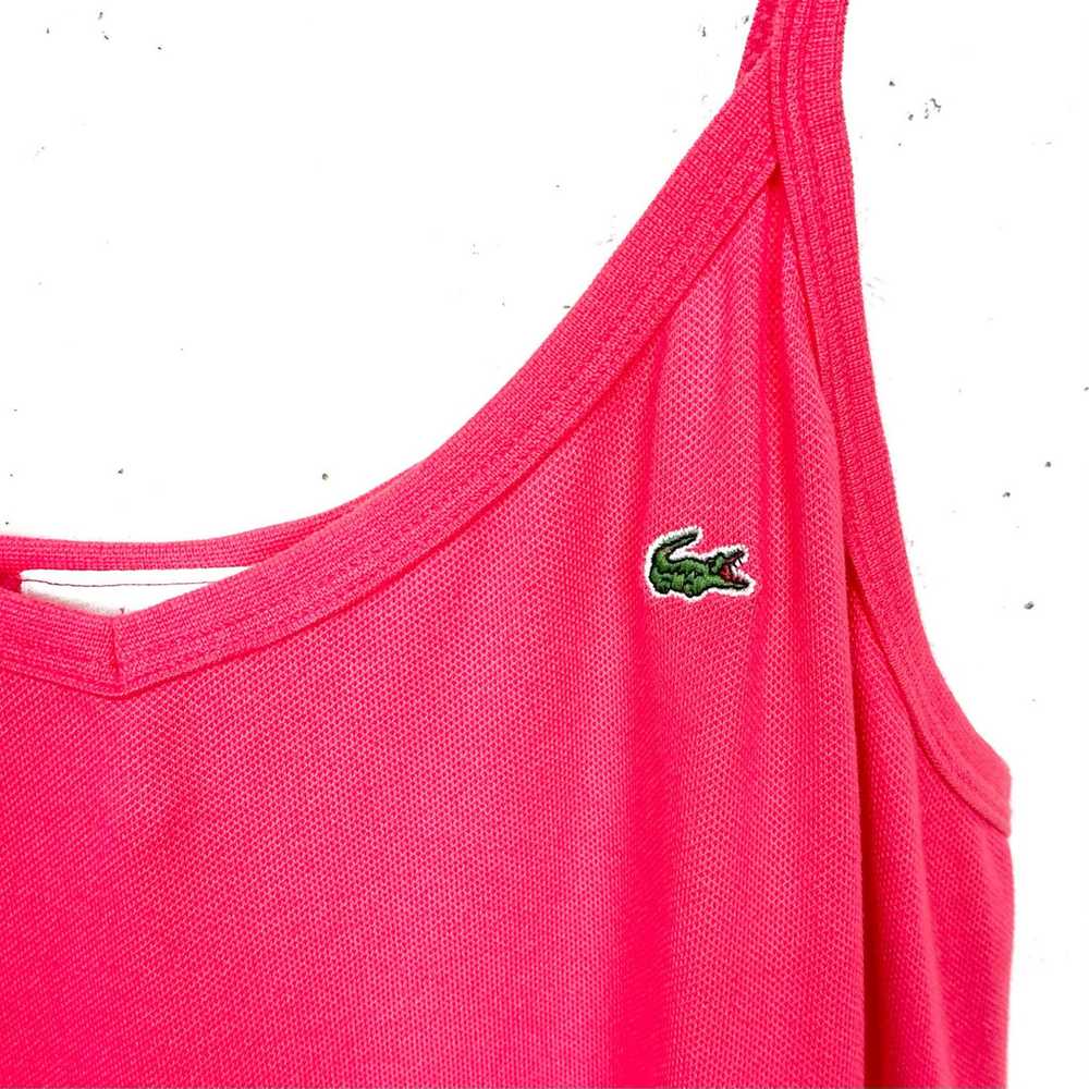 Lacoste Womens Spaghetti Strap Tank Dress Pink Mi… - image 4