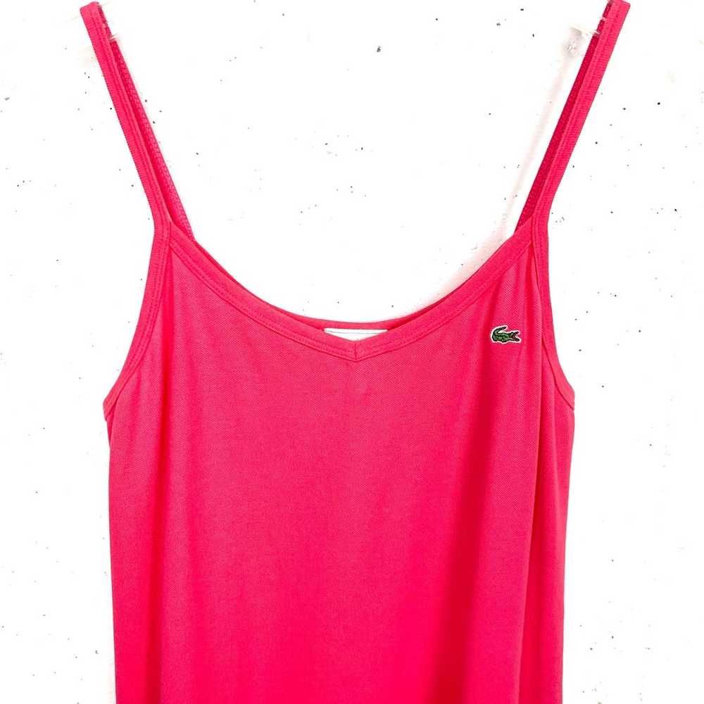 Lacoste Womens Spaghetti Strap Tank Dress Pink Mi… - image 6