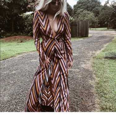 Flynn Skye Kate Maxi Wrap Dress In Ziggy - image 1