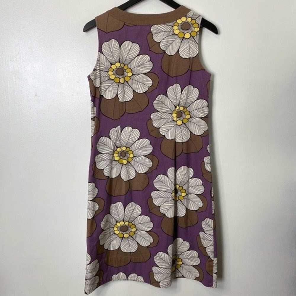 Boden Canvas Large Floral Sleeveless Button Midi … - image 5