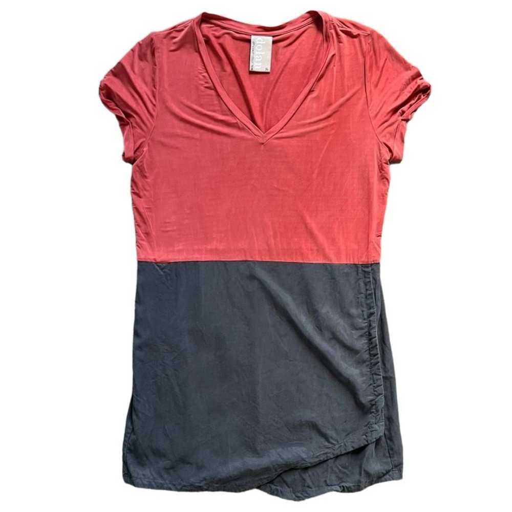 Dolan Anthropologie Color Block Short Sleeve Knee… - image 3