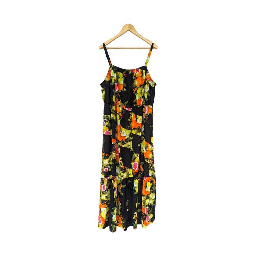 Lane Bryant Floral Citrus Maxi Dress Travel Boho … - image 1