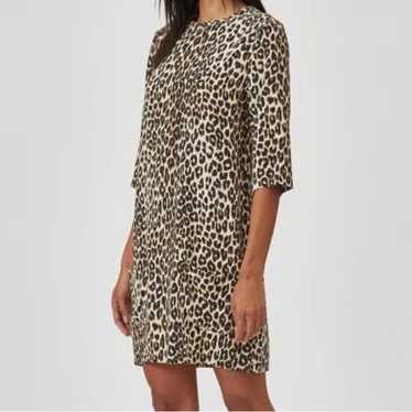 Equipment Leopard Print Aubrey Dress Front Pocket… - image 1