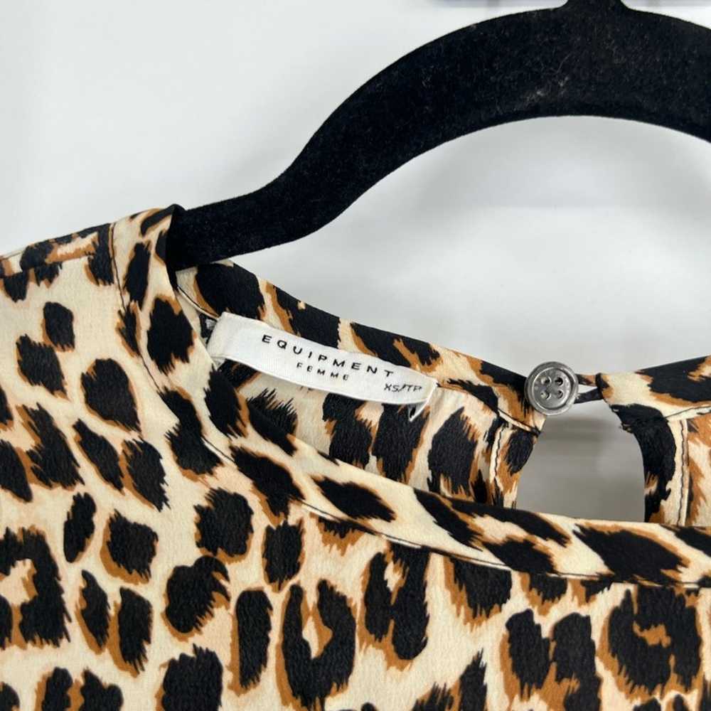 Equipment Leopard Print Aubrey Dress Front Pocket… - image 5