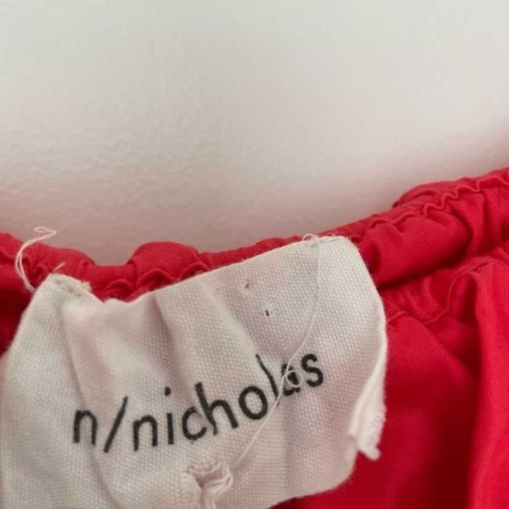 N/ Nicholas Red Poppy Off The Shoulder Ruffle Min… - image 4
