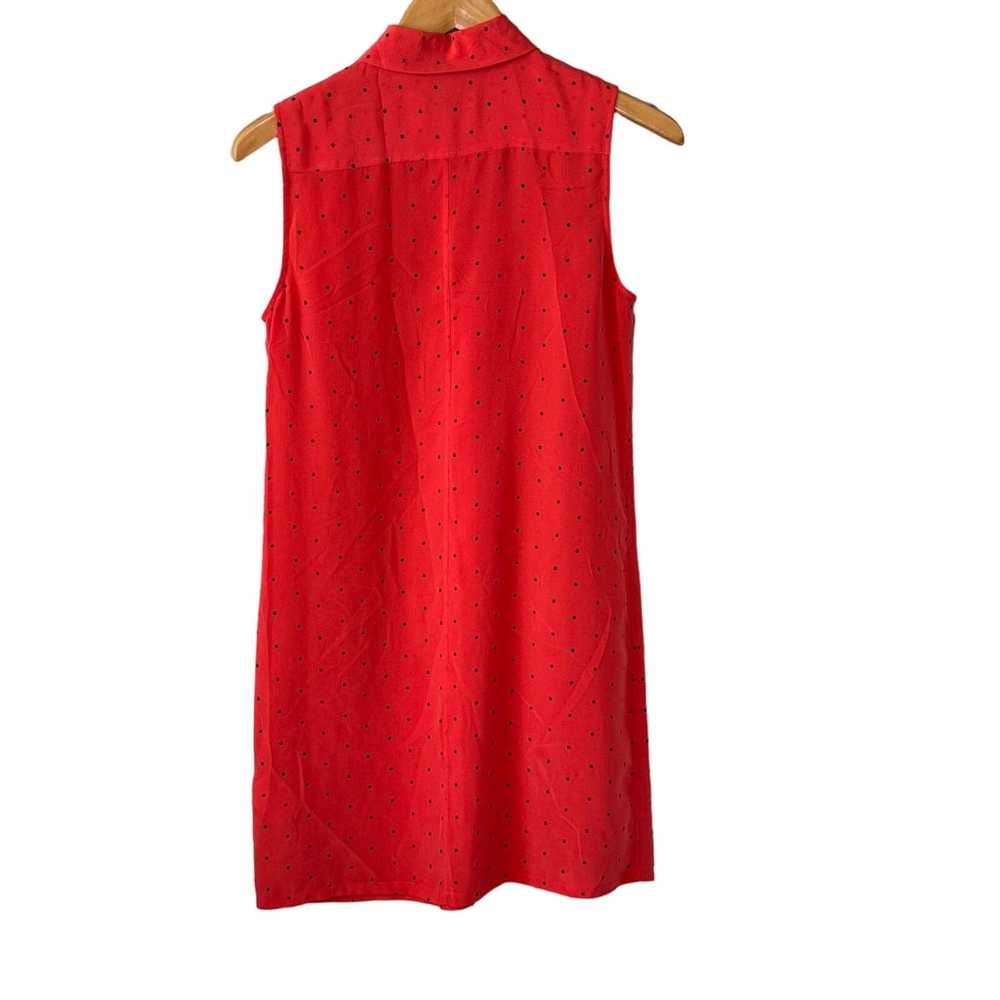 Equipment 100% Silk Button Down Sleeveless Coral … - image 5