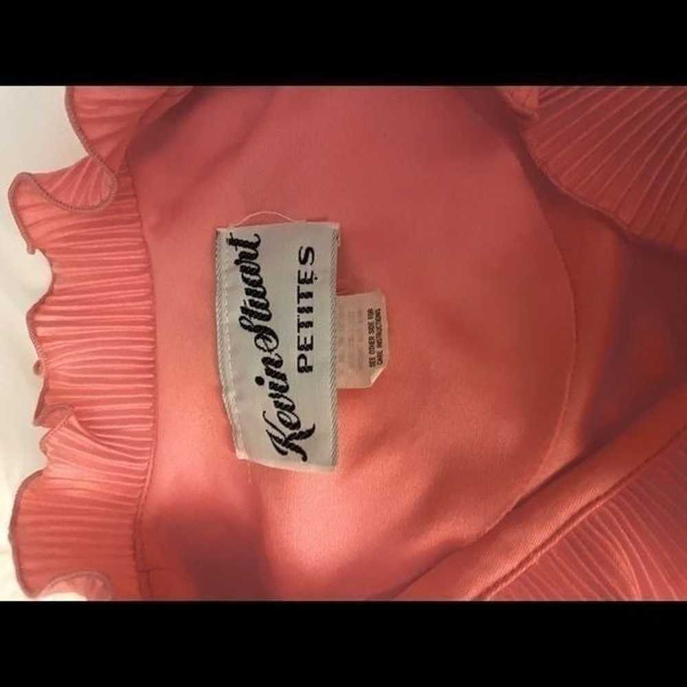 vintage flirty faux wrap dress - peachy pink - image 5