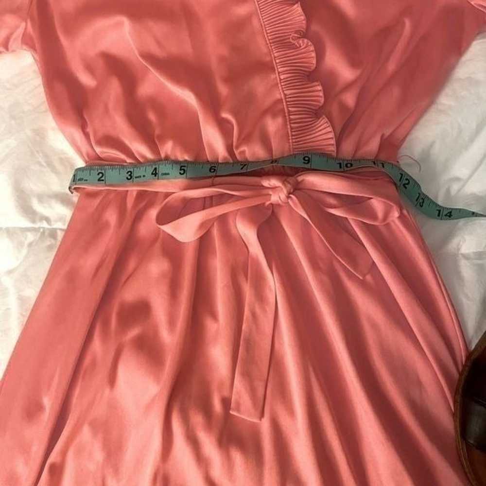 vintage flirty faux wrap dress - peachy pink - image 6