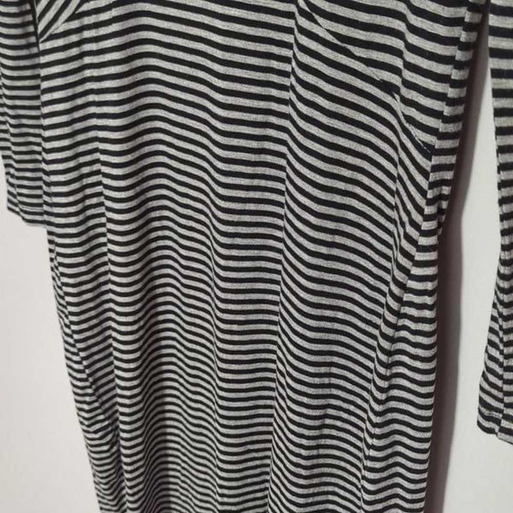 Philosophy Black and Gray Striped Midi Dress - image 3