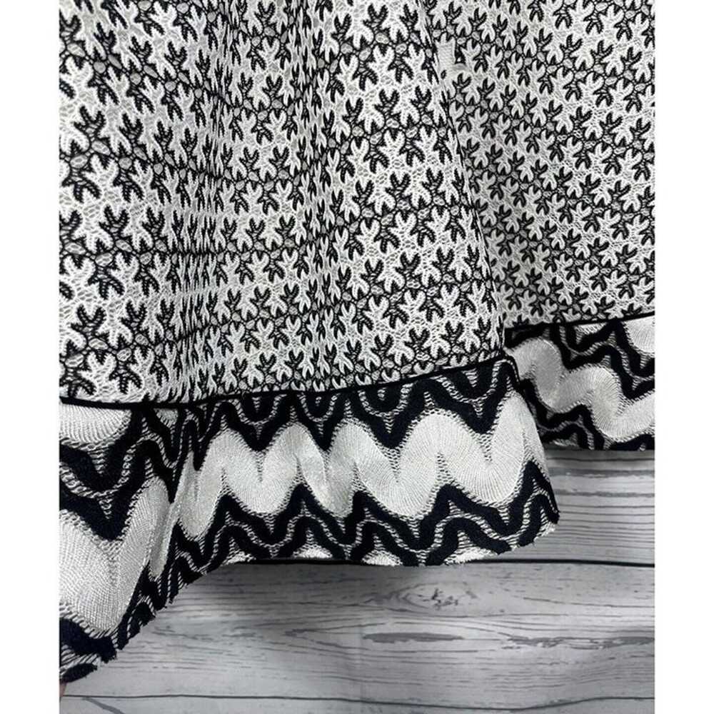 Gianni Bini Black & White Allover Crochet Cocktai… - image 3