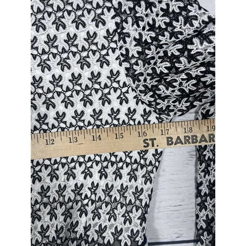 Gianni Bini Black & White Allover Crochet Cocktai… - image 4