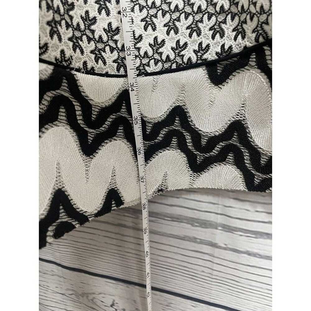 Gianni Bini Black & White Allover Crochet Cocktai… - image 5