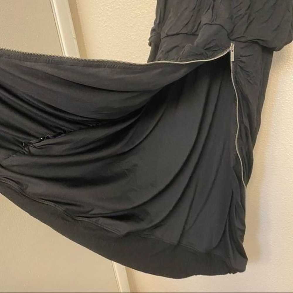 BCBGMaxazria Doris Black Dress Bodycon Size Ruche… - image 7