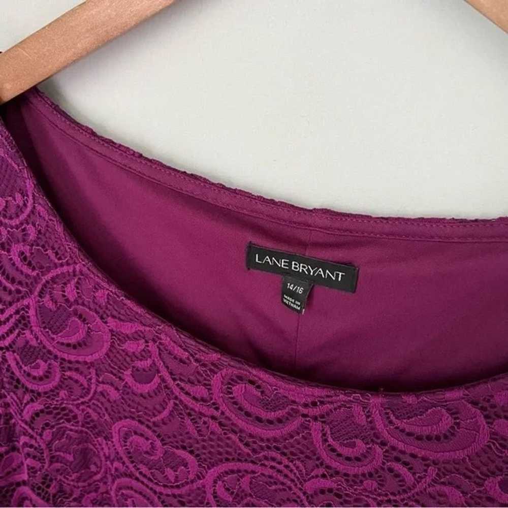 Lane Bryant Mesh Bell Sleeve Lace Dress Size 14/16 - image 5