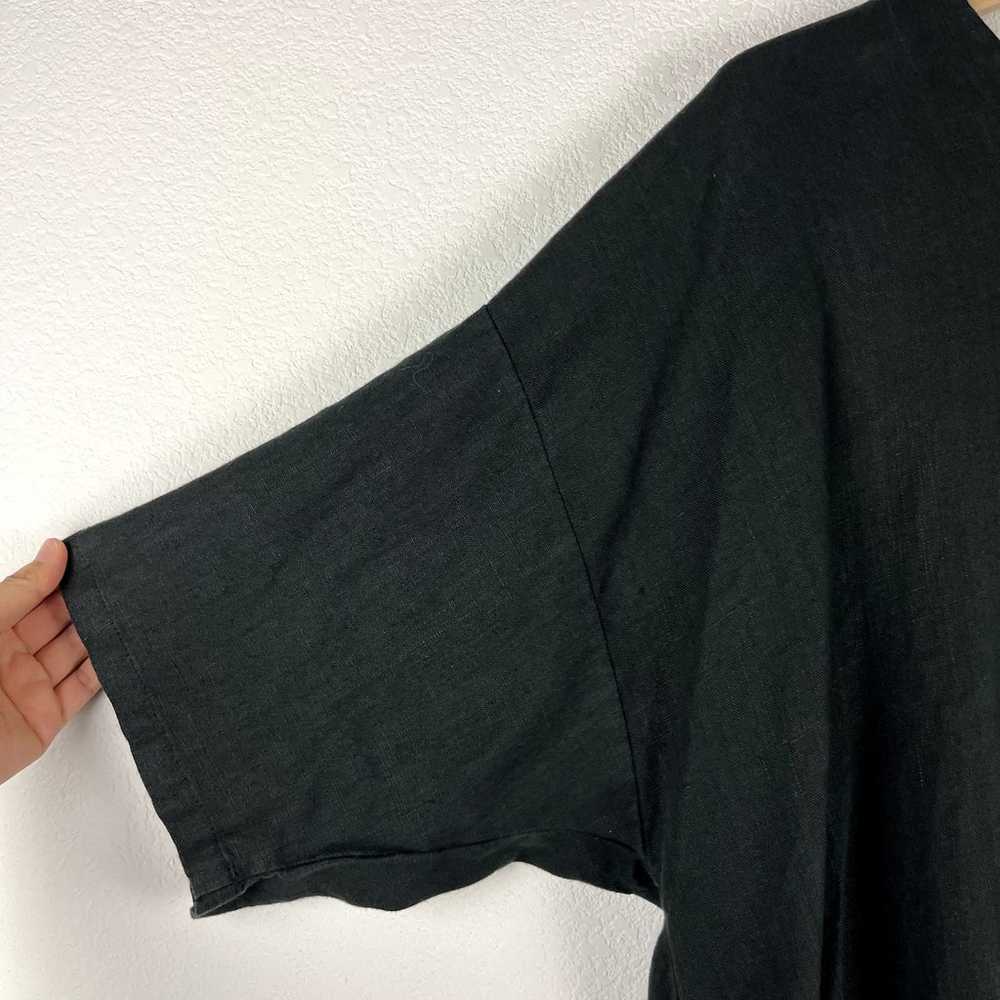 Match Point 100% Linen Tunic Dress Womens XL Blac… - image 4