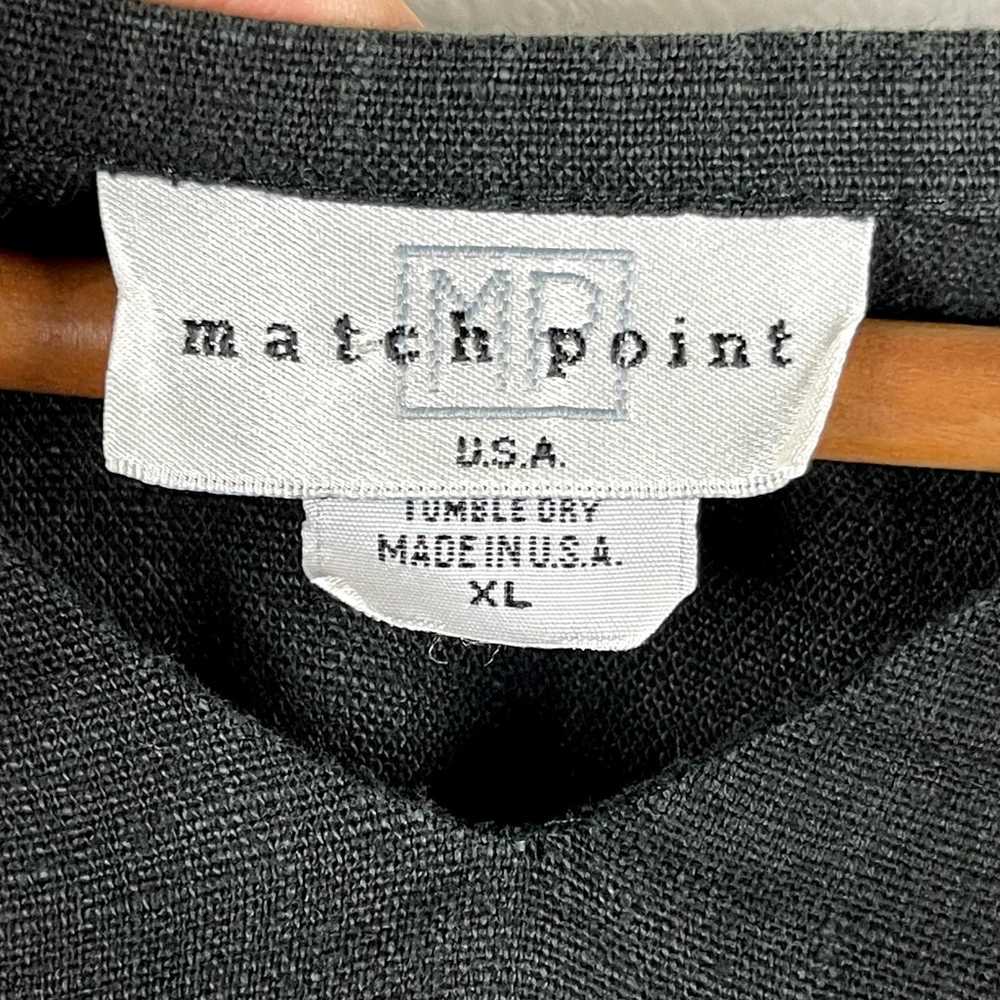 Match Point 100% Linen Tunic Dress Womens XL Blac… - image 6