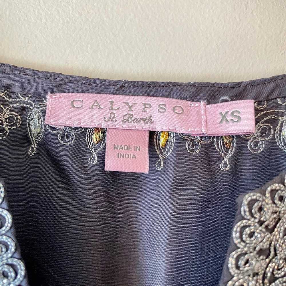 CALYPSO ST. BARTH Silk Dress Tunic Embellished Em… - image 5