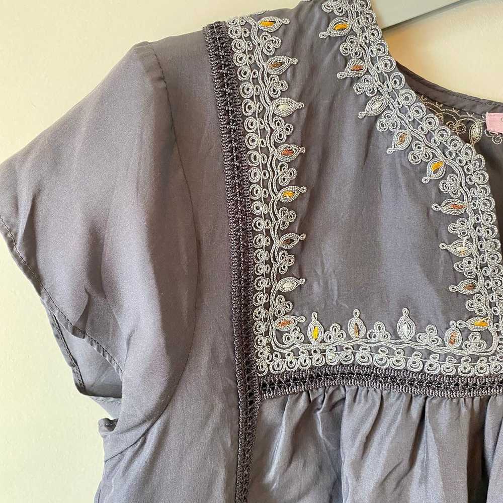 CALYPSO ST. BARTH Silk Dress Tunic Embellished Em… - image 7