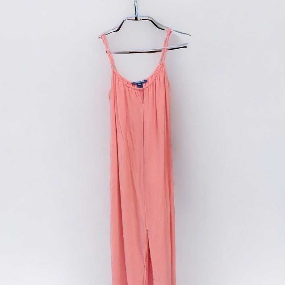 Size 10 French Connection 100% Silk Salmon Maxi D… - image 2