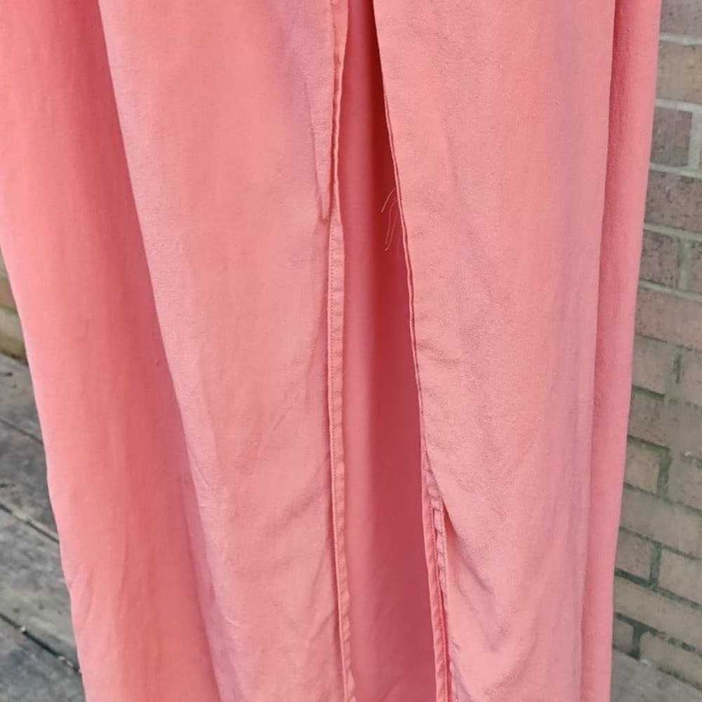 Size 10 French Connection 100% Silk Salmon Maxi D… - image 4