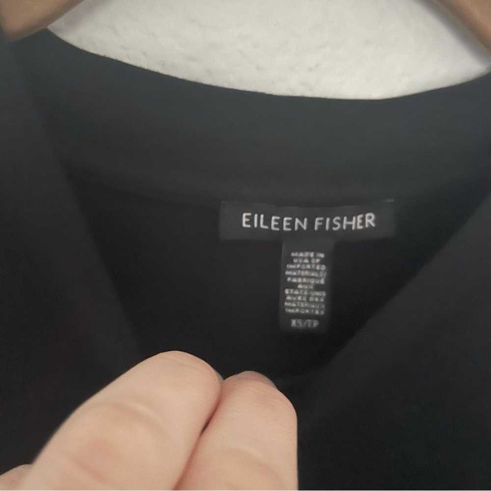 Eileen Fisher Oversized Black Knit Dress Long Sle… - image 2