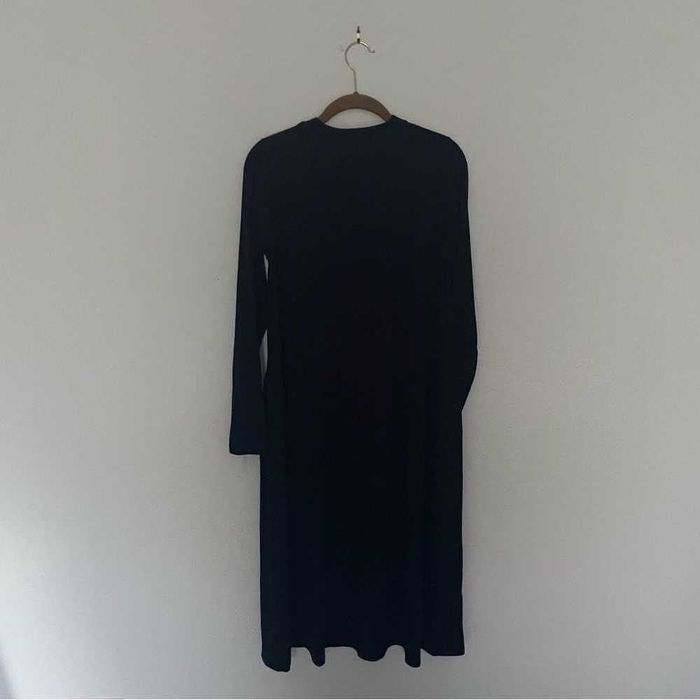 Eileen Fisher Oversized Black Knit Dress Long Sle… - image 3