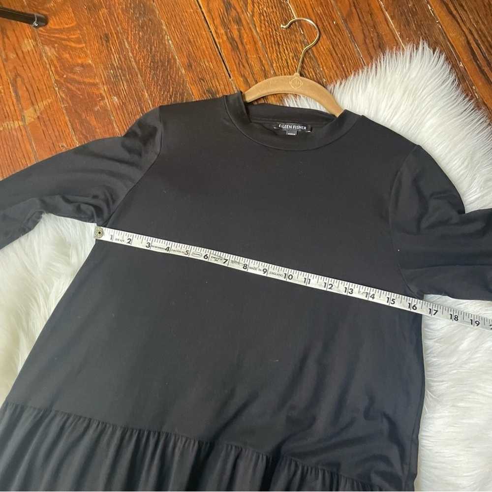Eileen Fisher Oversized Black Knit Dress Long Sle… - image 5