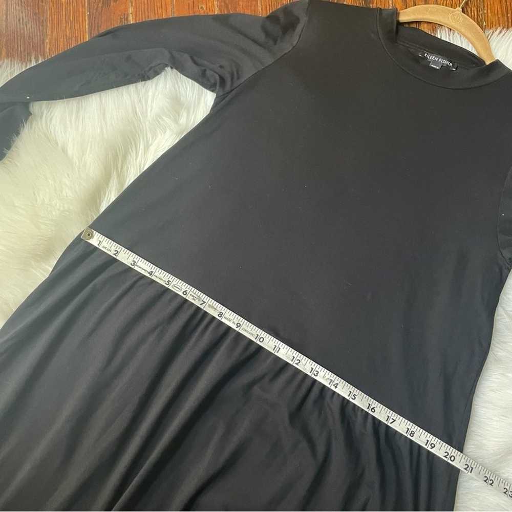 Eileen Fisher Oversized Black Knit Dress Long Sle… - image 6