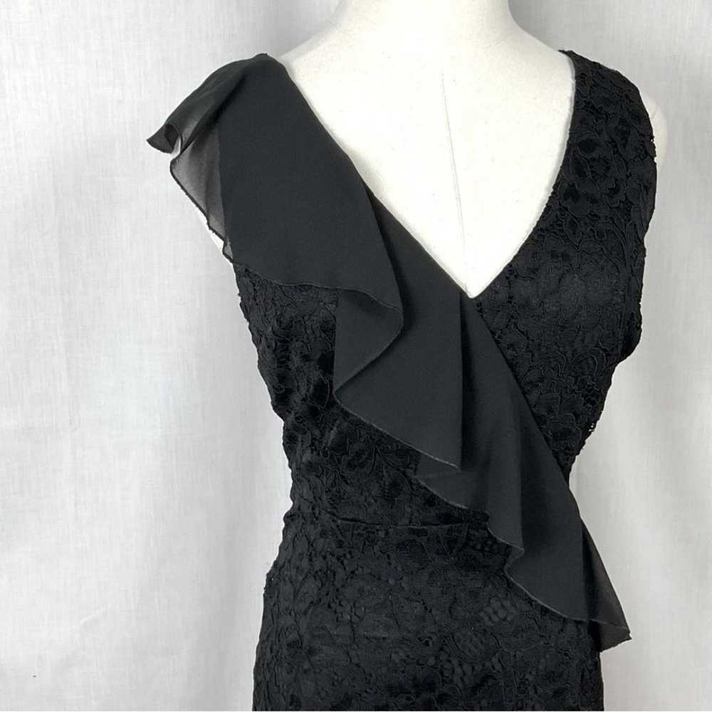 Sam Edelman Lace Sheath Dress Ruffle Detail Black… - image 4