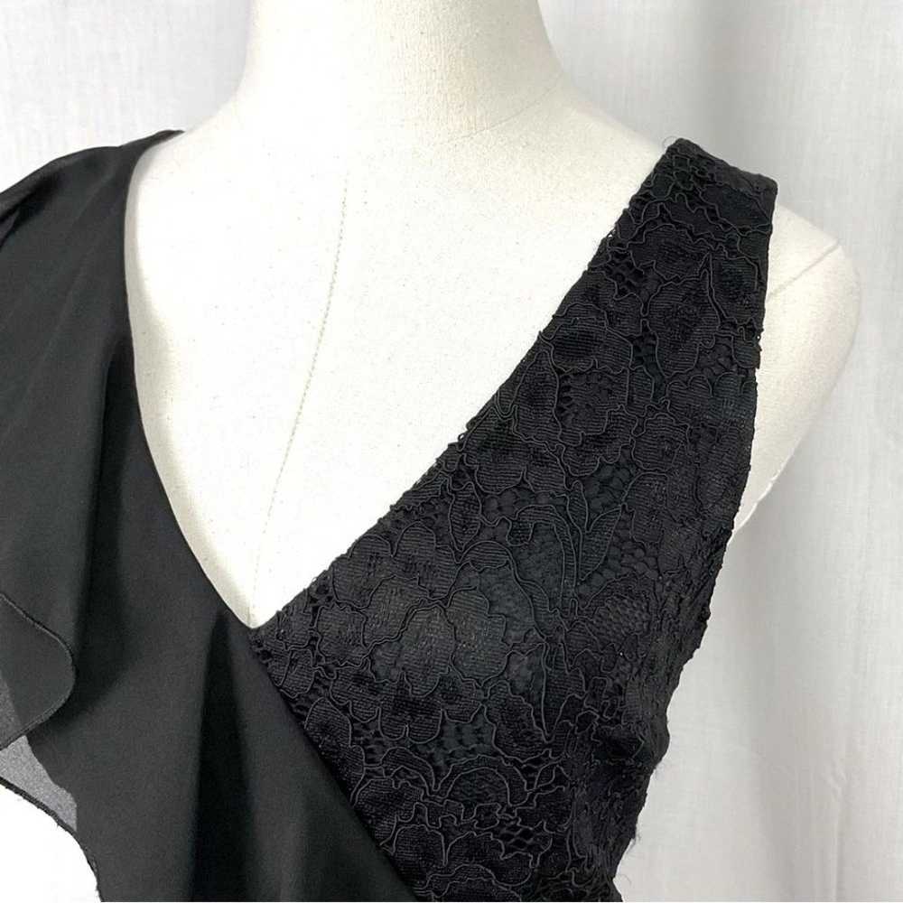 Sam Edelman Lace Sheath Dress Ruffle Detail Black… - image 5