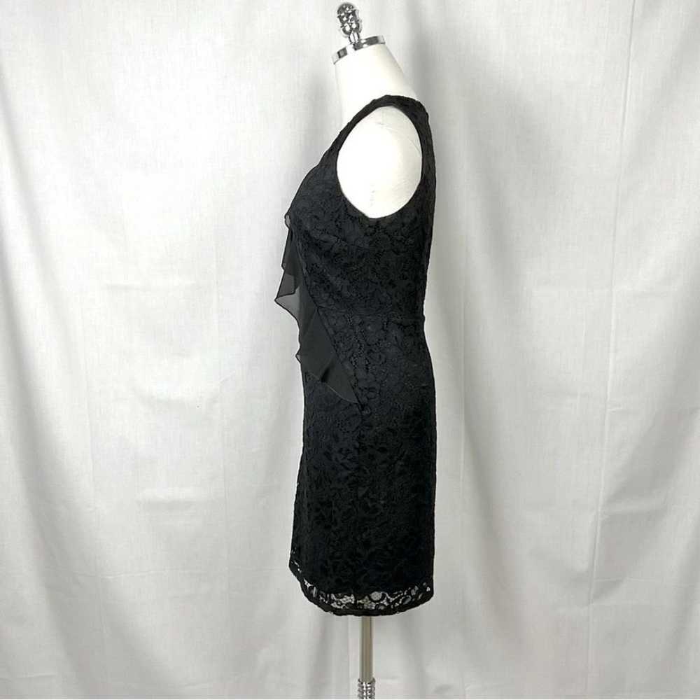 Sam Edelman Lace Sheath Dress Ruffle Detail Black… - image 6