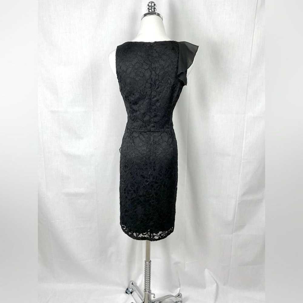 Sam Edelman Lace Sheath Dress Ruffle Detail Black… - image 7
