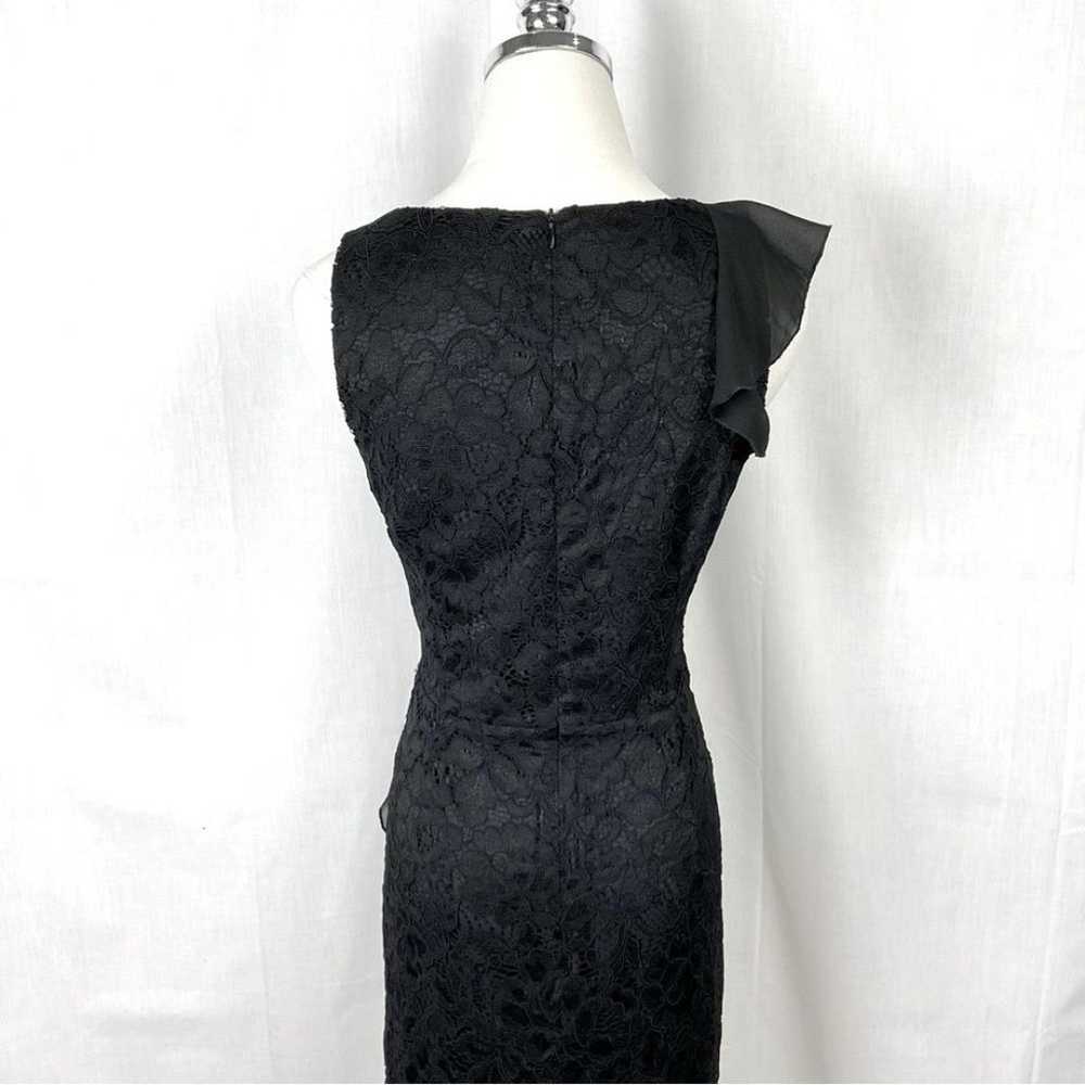 Sam Edelman Lace Sheath Dress Ruffle Detail Black… - image 8