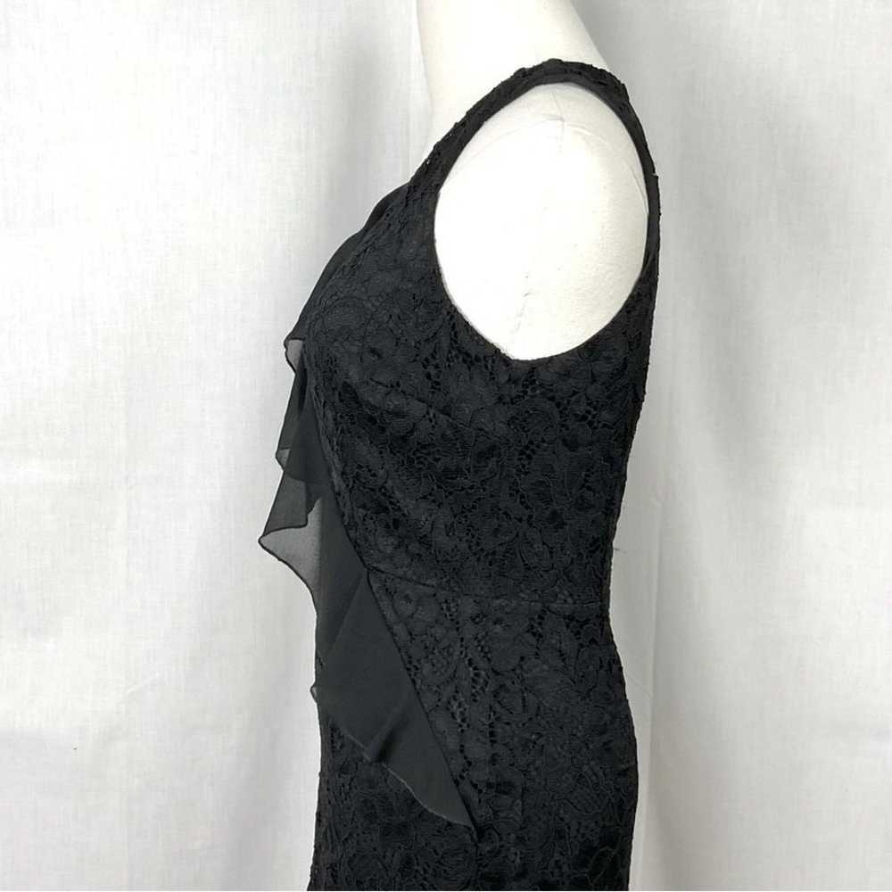 Sam Edelman Lace Sheath Dress Ruffle Detail Black… - image 9
