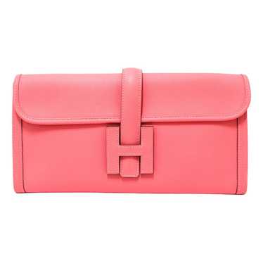 Hermès Jige leather clutch bag - image 1