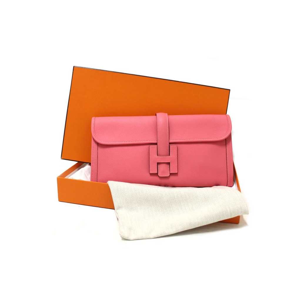 Hermès Jige leather clutch bag - image 3